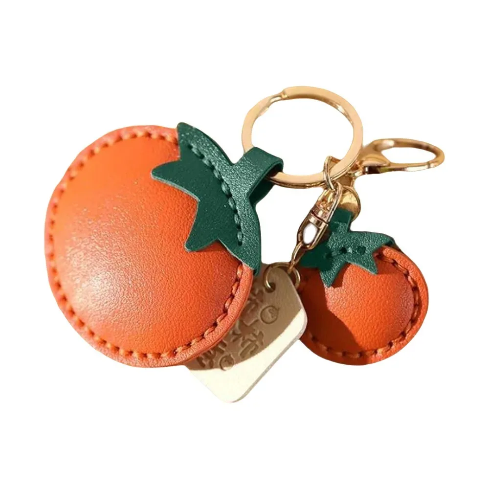 porte-clés personnalisé en cuir souple, design drôle et mignon, pendentif pour sac à dos, porte-clés créatif en forme de fruit de dessin animé, cadeau