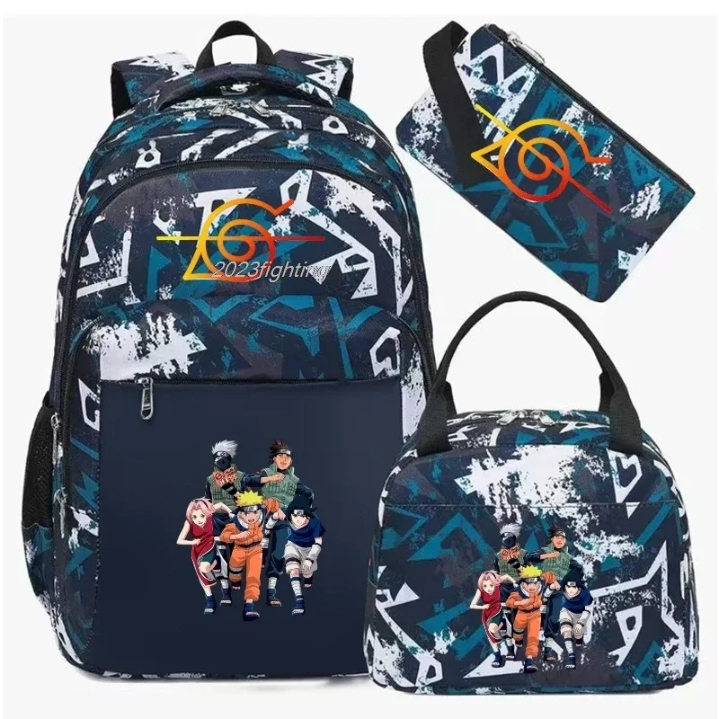 sac à dos camouflage uzumaki naruto uchiha sasuke pour hommes, sacs à dos de randonnée réfléchissants, sacs de voyage en plein air, sac d'école pour adolescents, sac pour ordinateur portable