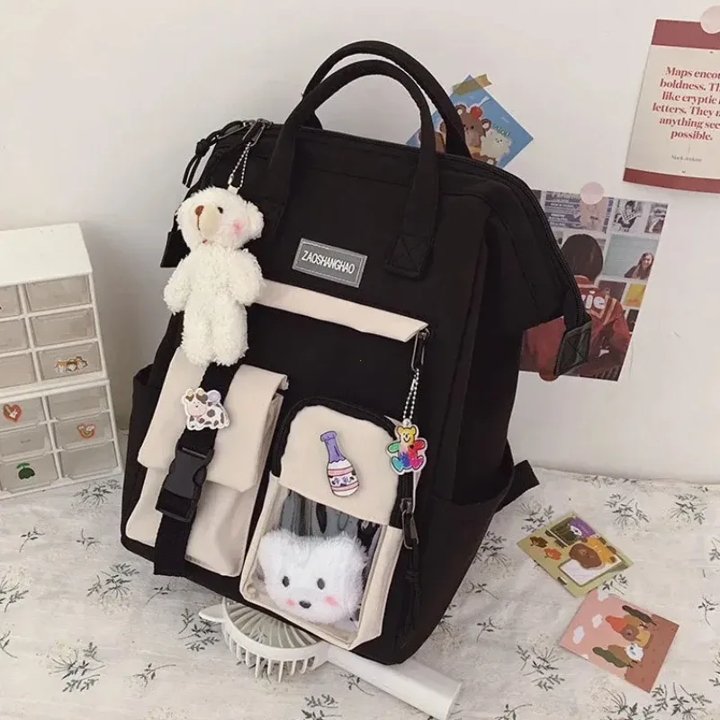2026 sac à dos femmes couleur bonbon sacs à dos d'ordinateur portable mignon kawaii sacs de lycée pour adolescente japonais voyage camping sac à dos