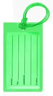 étiquette de bagage transparente en pvc souple, étiquette de bagage de valise mignonne, carte de bagage de voyage, étiquettes de sac, porte-carte d'identité, accessoires de voyage