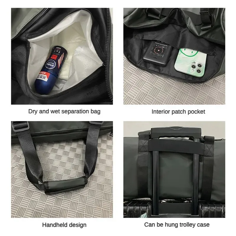 sac à bagages personnalisé avec logo imprimé pour femme, sac de fitness léger, sac de rangement de voyage, nom et motif personnalisés