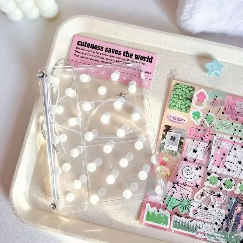 porte-passeport imprimé à pois, 1 pièce, avec bande élastique transparente, étui de protection pour passeport, étui de protection transparent pour passeport, tendance