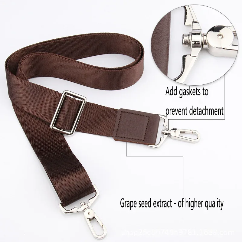 3.8cm sac pour hommes accessoires bandoulière bandoulière pour sac à bandoulière unique porte-documents sac d'ordinateur en cuir pu sac sangle
