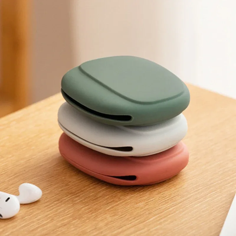 sac de rangement en silicone, sac de rangement pour câbles de données, boîte de rangement multifonctionnelle et pratique pour chargeur d'écouteurs
