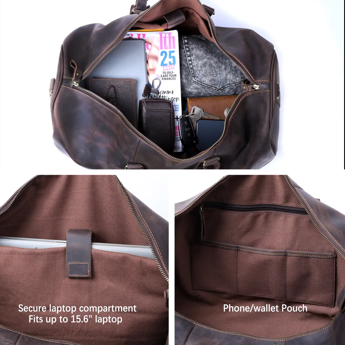 sac de voyage s.worker en cuir pleine fleur grand format pour homme, sac de week-end vintage en cuir véritable, sacs de sport pour homme, sac de voyage pour la nuit