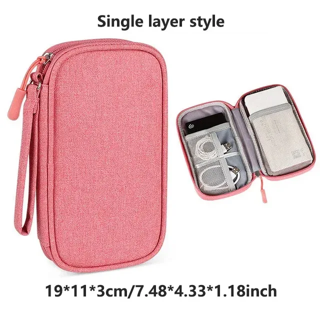 sac de rangement d'accessoires numériques multicouches, anti-poussière, housse de protection pour disque dur d'alimentation, sac de rangement pour câbles de données de batterie externe