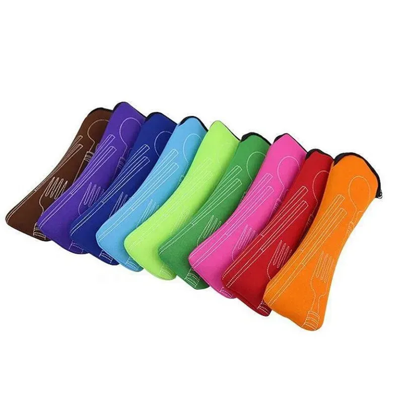 housse de rangement de couverts nomades, pour couteaux, fourchette, cuillère, coffret pour ranger les ustensiles