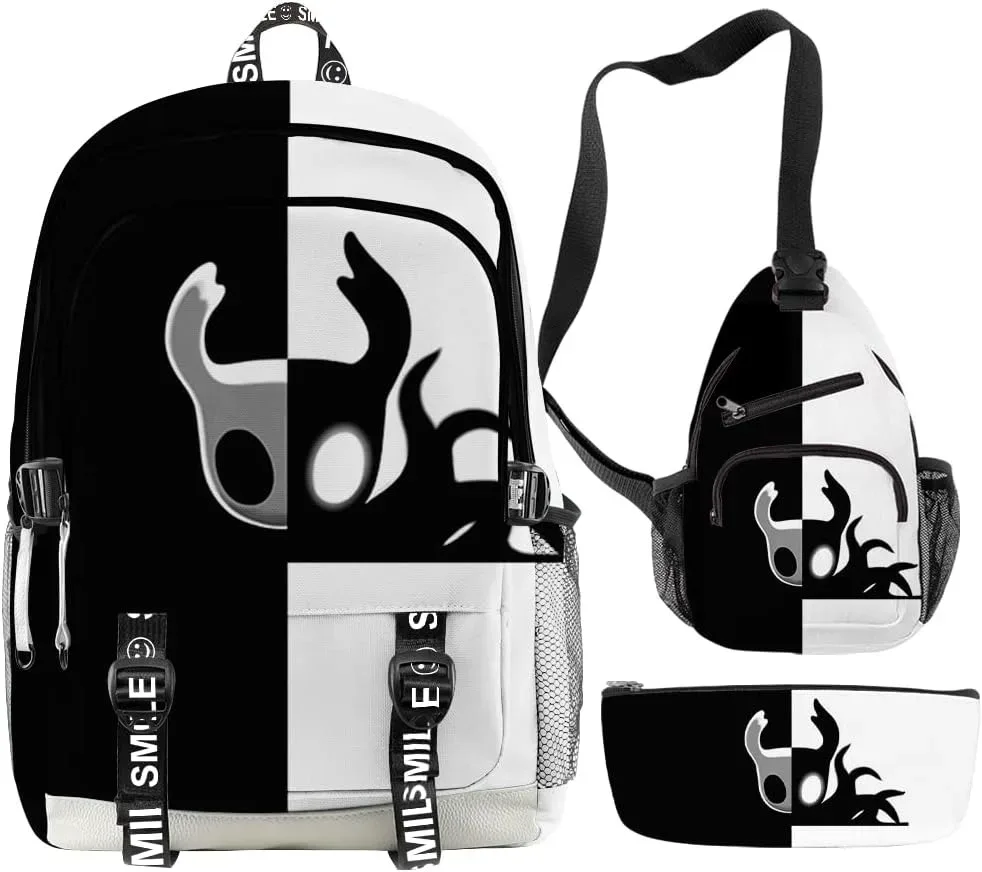sac à dos hollow knight ensembles de trois pièces sacs à dos de voyage à la mode cadeaux personnalisés sacs de voyage sac de retour à l'école grande capacité