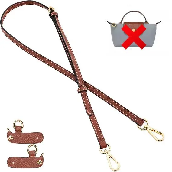 kit de bandoulière en cuir pour mini sacs, compatible avec la mini pochette longchamp, accessoires pour petit sac à bandoulière réglable