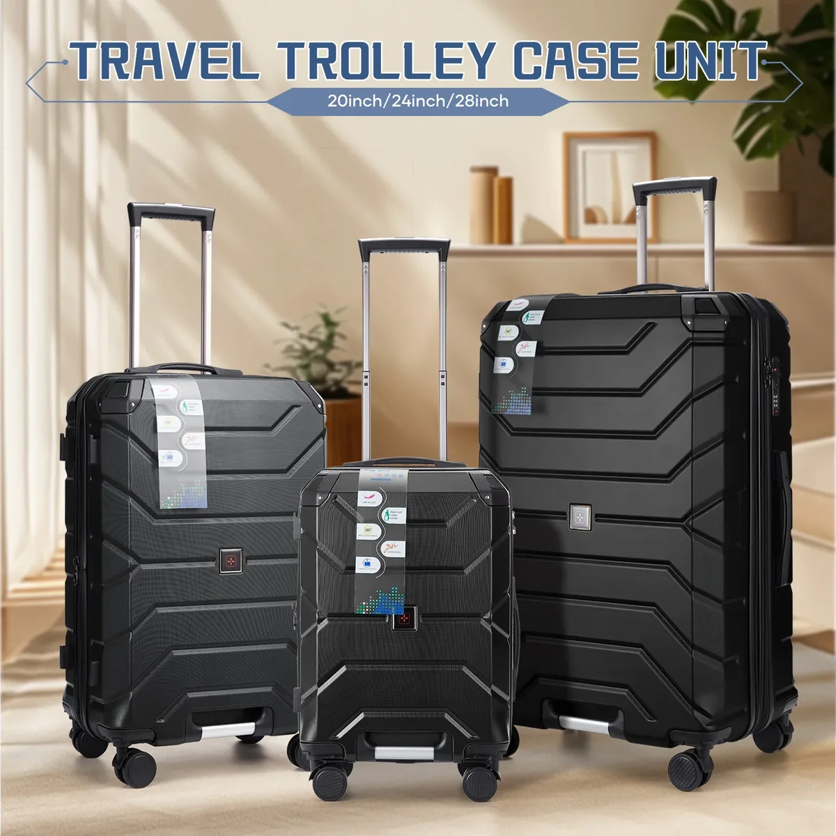 bagage multifonctionnel de grande capacité, valise de voyage, porte-bagages, valise d'embarquement robuste et durable, étudiants et entreprises
