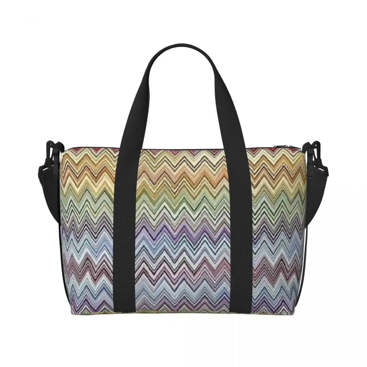 sac fourre-tout boho personnalisé pour femme, sac de plage moderne chic, extra large, sac de sport à main, géométrique, multicolore, sacs de voyage, sacs à provisions
