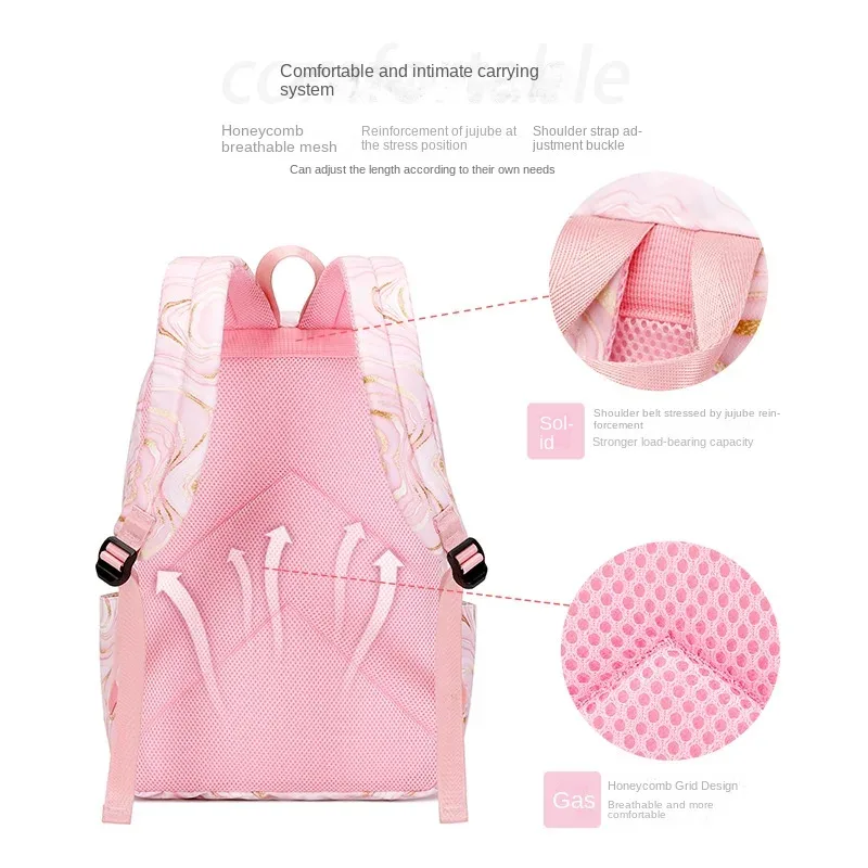 sac à dos d'école pour adolescentes, grande capacité, imprimé, pour écoliers, ensemble pour déjeuner, pour enfants, mignon