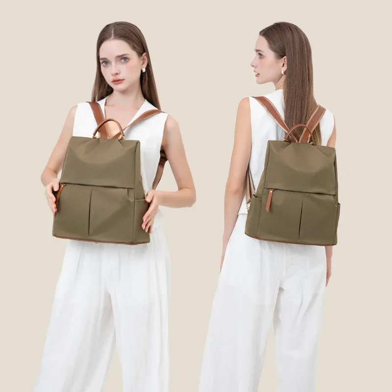 sac à dos esthétique pour femmes, style décontracté, tissu oxford, sac à dos léger, design simple, mode féminine, sacs urbains