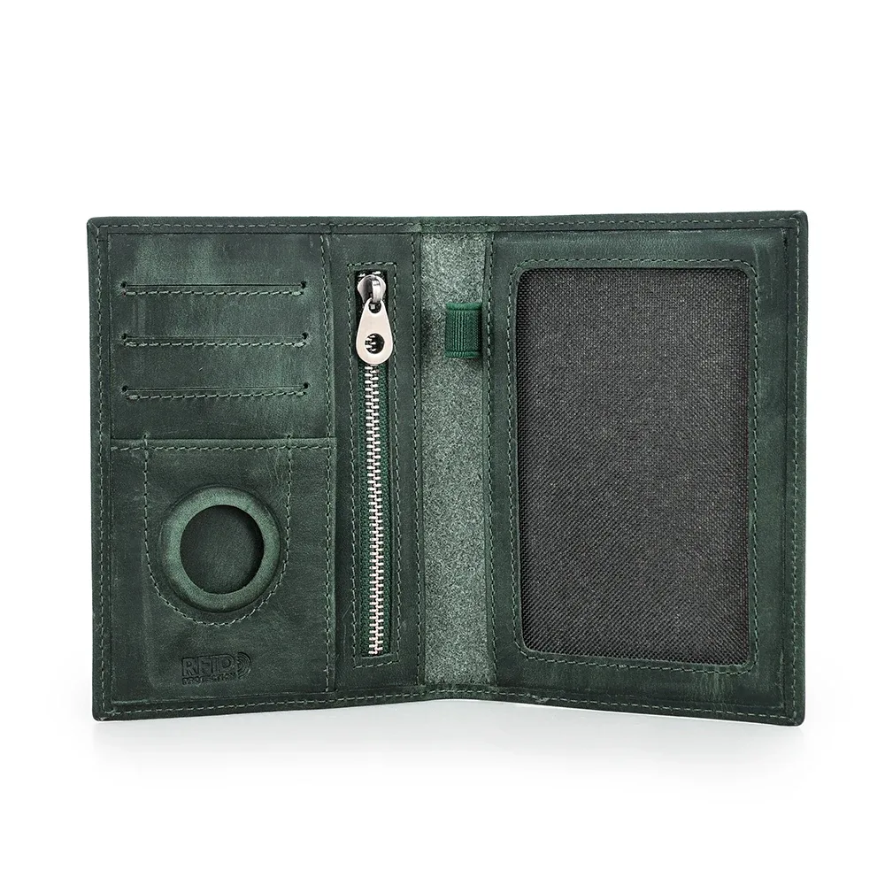 porte-passeport en cuir de vache véritable, portefeuille de voyage avec étui airtag, pochette anti-perte, porte-carte, blocage rfid, couverture de passeport