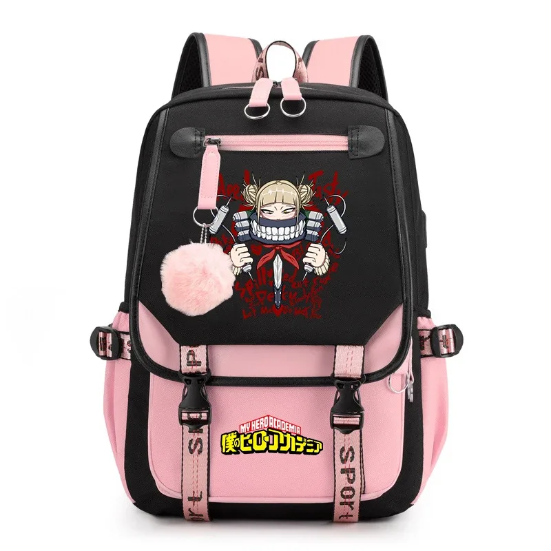 sac à dos d'étudiant imprimé my hero academia, léger et décontracté, pour filles, pour l'école et les voyages