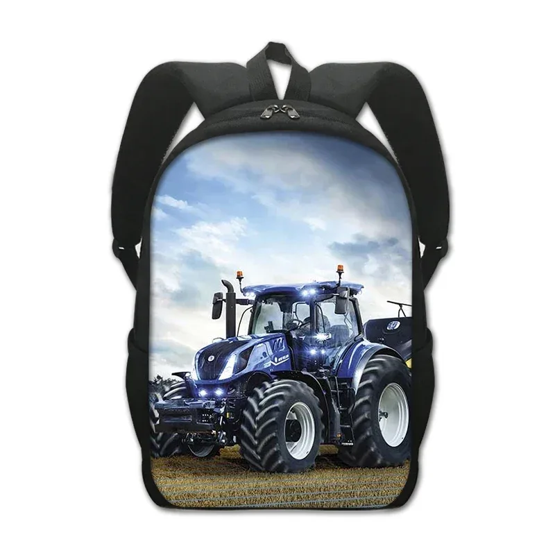 sac à dos imprimé tracteur fskins pour adolescents, sacs d'école pour enfants, sac à dos décontracté pour hommes, sac à dos pour ordinateur portable, sac de livre portable, 16 pouces