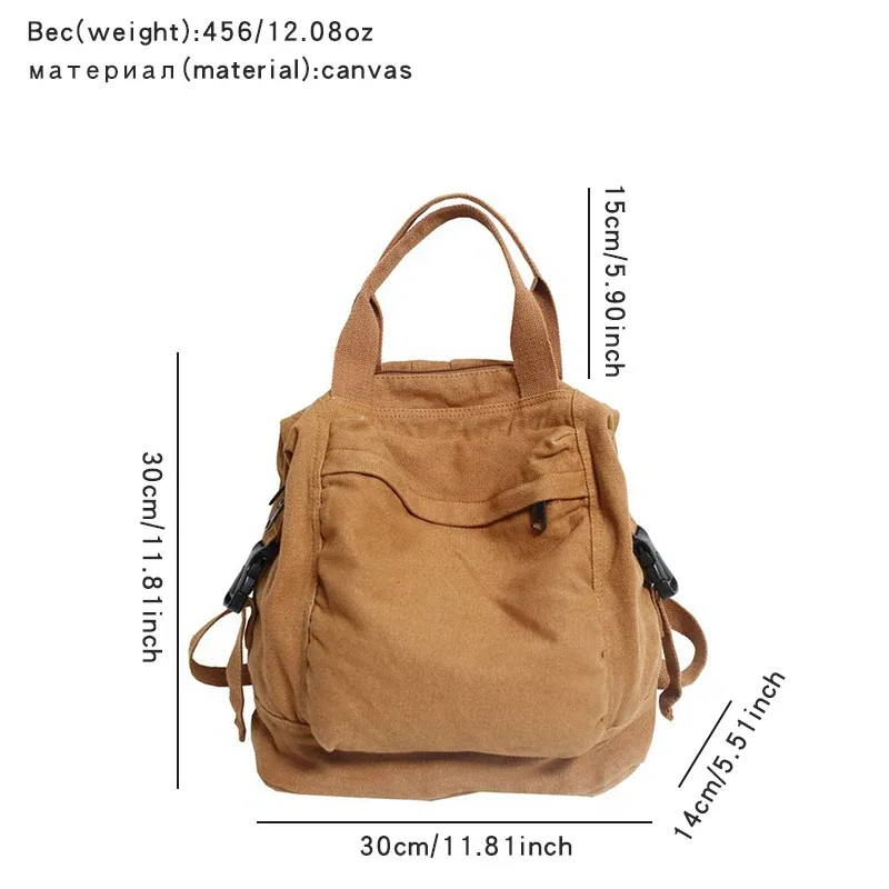 sac d'ordinateur haute capacité pour jeunes étudiants, sac à main en toile à la mode, sac à dos pour femmes pour le rangement de voyage