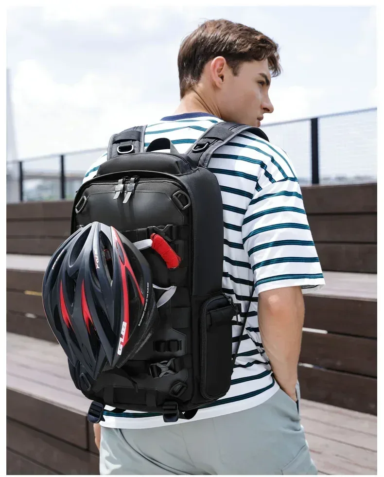 sac à dos pour casque ozuko 17,3 pouces, sac à dos de voyage pour homme, sac à dos imperméable pour le plein air, le cyclisme, le sport, la moto