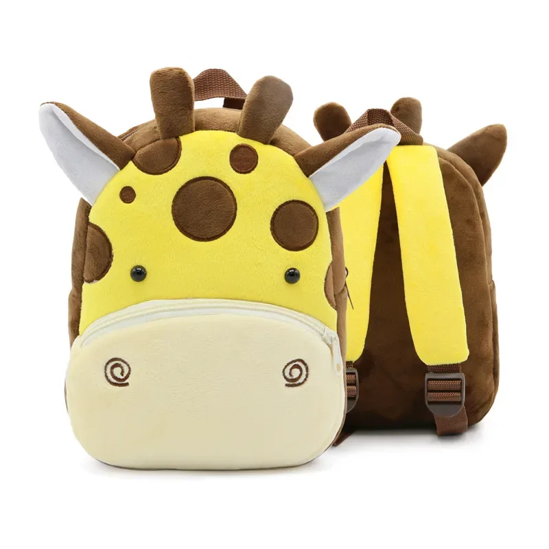 sacs à dos d'animaux de dessin animé 3d pour enfants, sac d'école en peluche douce pour enfants de la maternelle, cartables kawaii pour enfants, filles et garçons