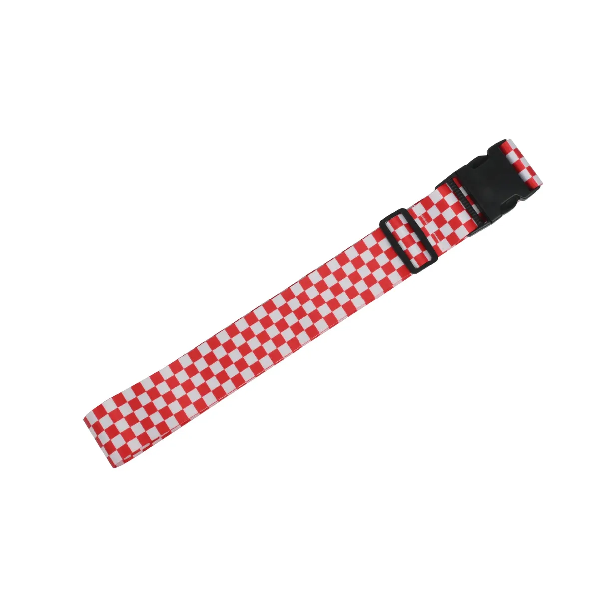sangles de bagage en lot de 2, motif damier noir et blanc, durables et tendance, accessoires de voyage essentiels.