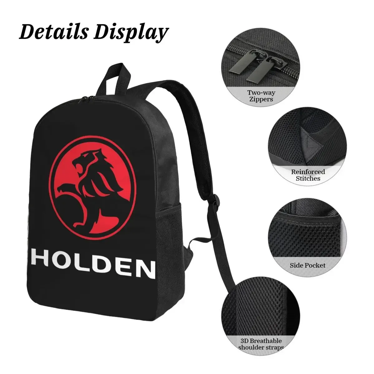 meilleure vente holden logo marchandise sac à dos bookbag sac d'école ordinateur portable sacs à bandoulière 3ps sac à déjeuner isolé trousse à crayons