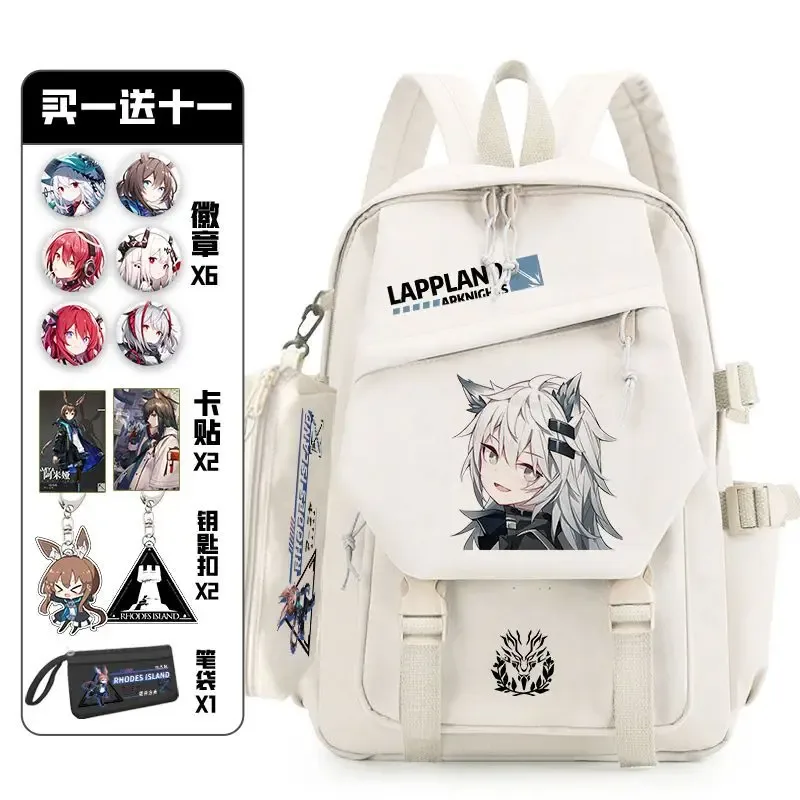 arknight – sac à dos avec douleur, ensemble de badges, sac d'anime, cartable pour adolescents, sac de voyage pour livre d'étudiants, fille et garçon, cosplay