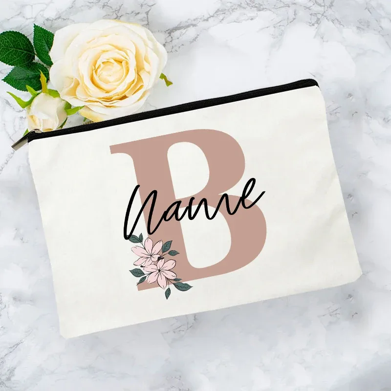 trousse de toilette personnalisée avec nom, impression de lettres, essentiels de voyage pour enfants, trousse à crayons pour l'école et le bureau, cadeau pour enseignant