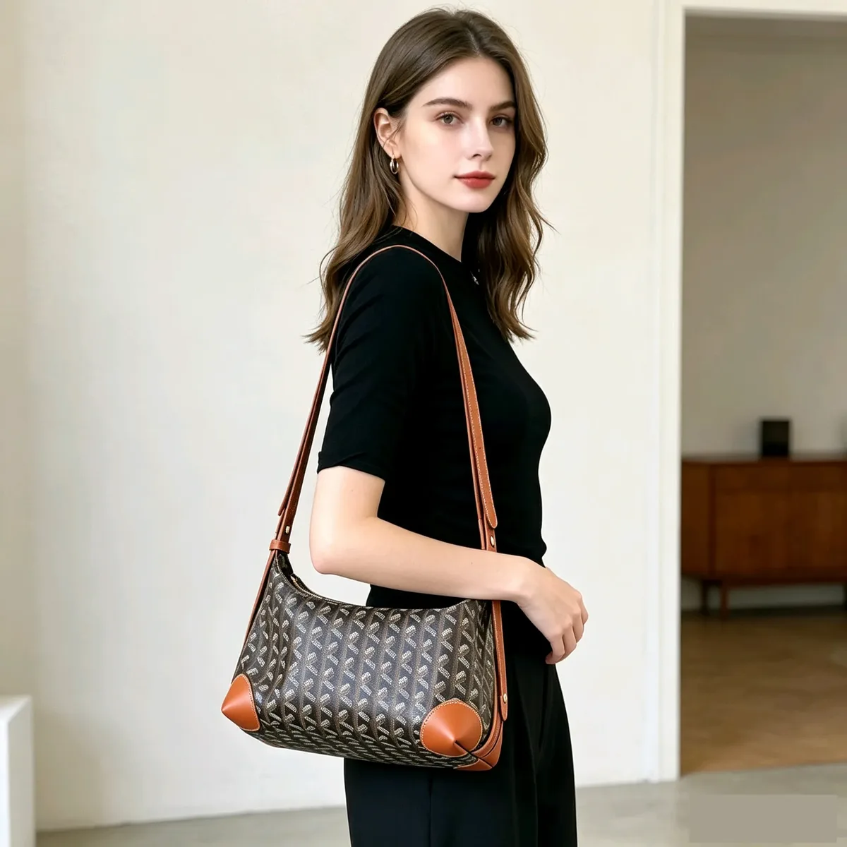 sangle d'épaule bandoulière pour sac de toilette goyard bowling 25, sangle de poignée extensible, accessoire de remplacement pour la modification de sac à main pour femme
