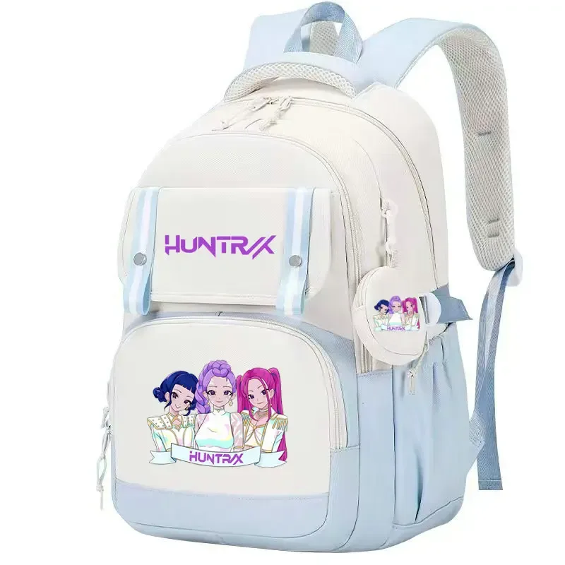 mochila kpop demon hunters – sac à dos imprimé léger, cartable pour fille, sac de voyage décontracté pour les déplacements