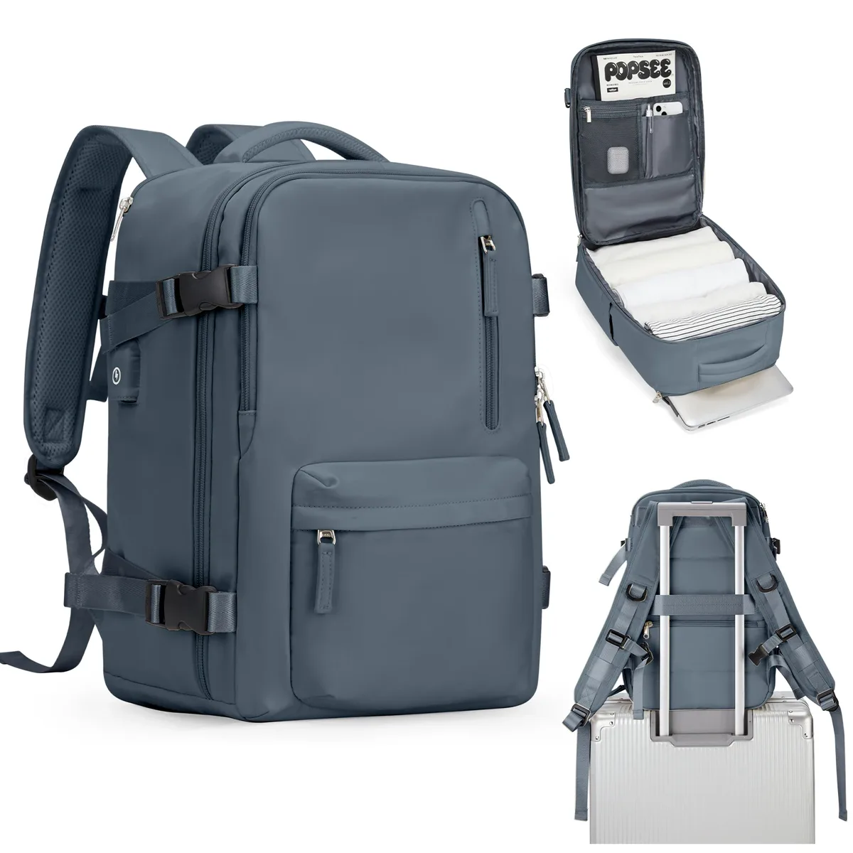 sac à dos de voyage de cabine pour femmes, sac pour ordinateur portable, grande capacité, easyjet, sac à main 45x36x20, ryanair 40x20x25, sac résistant à l'eau