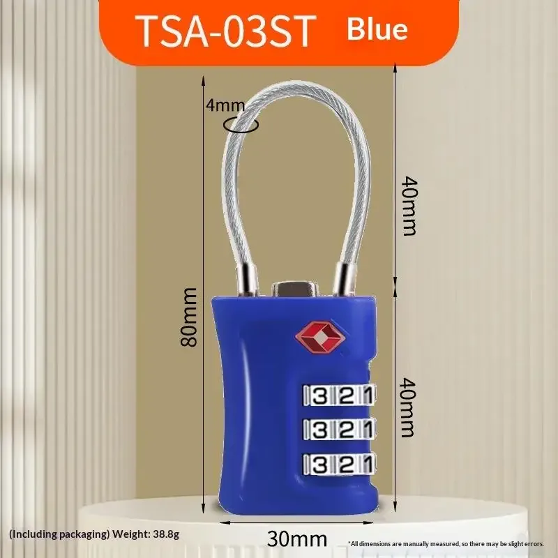 nouveau 2026 – cadenas de voyage tsa à code à 3 chiffres modifiable en alliage de zinc, portable, pour valise, sac à dos et bagages