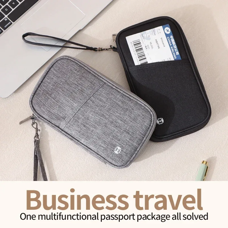portefeuille porte-passeport anti-rfid - organisateur de documents de voyage familial avec emplacements pour cartes de crédit, sac sécurisé pour les essentiels de voyage