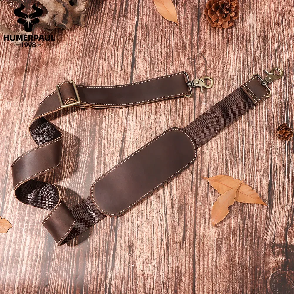 sangle de sac en cuir véritable réglable de 127cm de long, sangle de sac à bandoulière solide, sangle de sac initiée par le messager, accessoires de remplacement