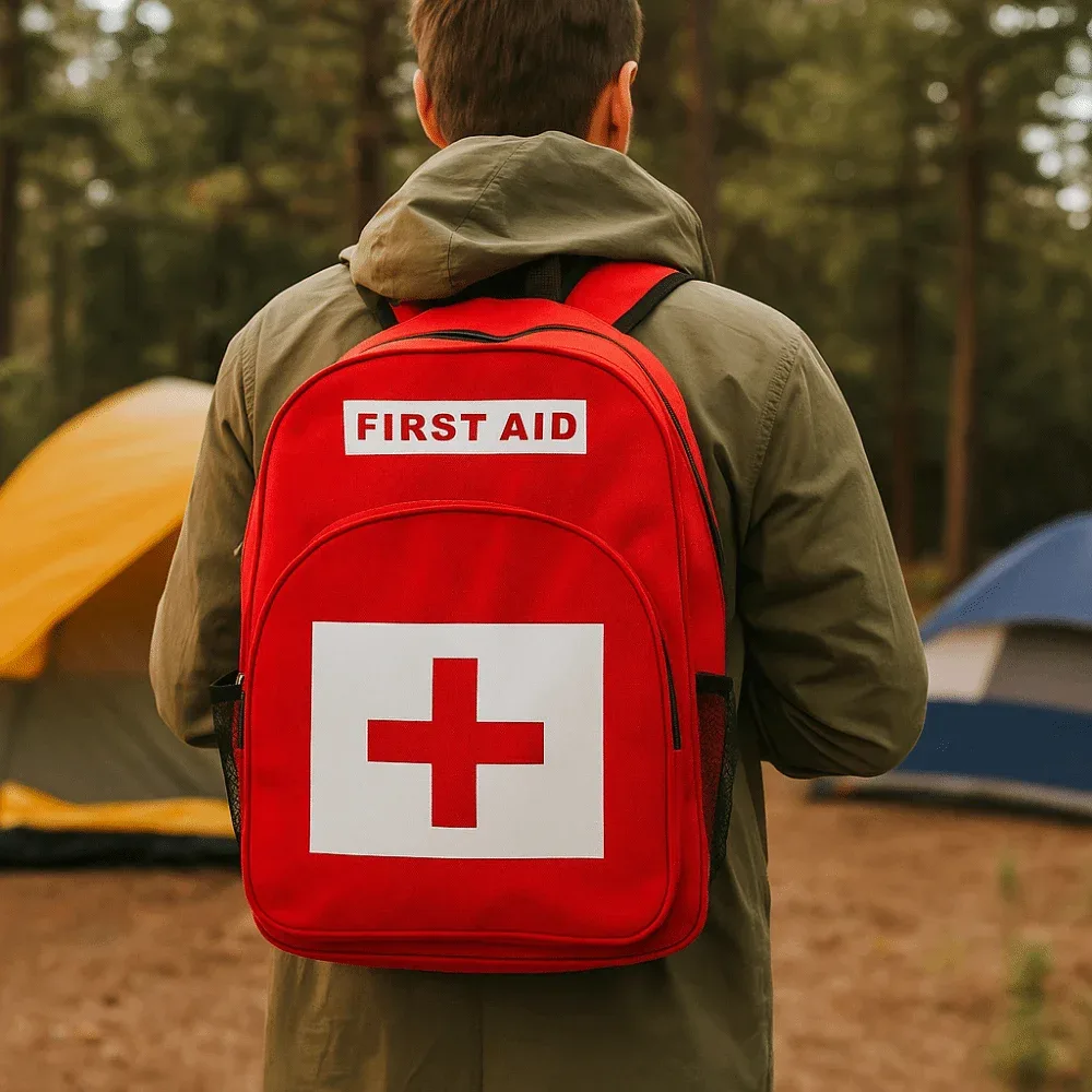 sac à dos médical d'urgence vide, anti-rayures, rouge, sacs de sauvetage d'extérieur, sacs de traumatologie imperméables en nylon pour premiers intervenants