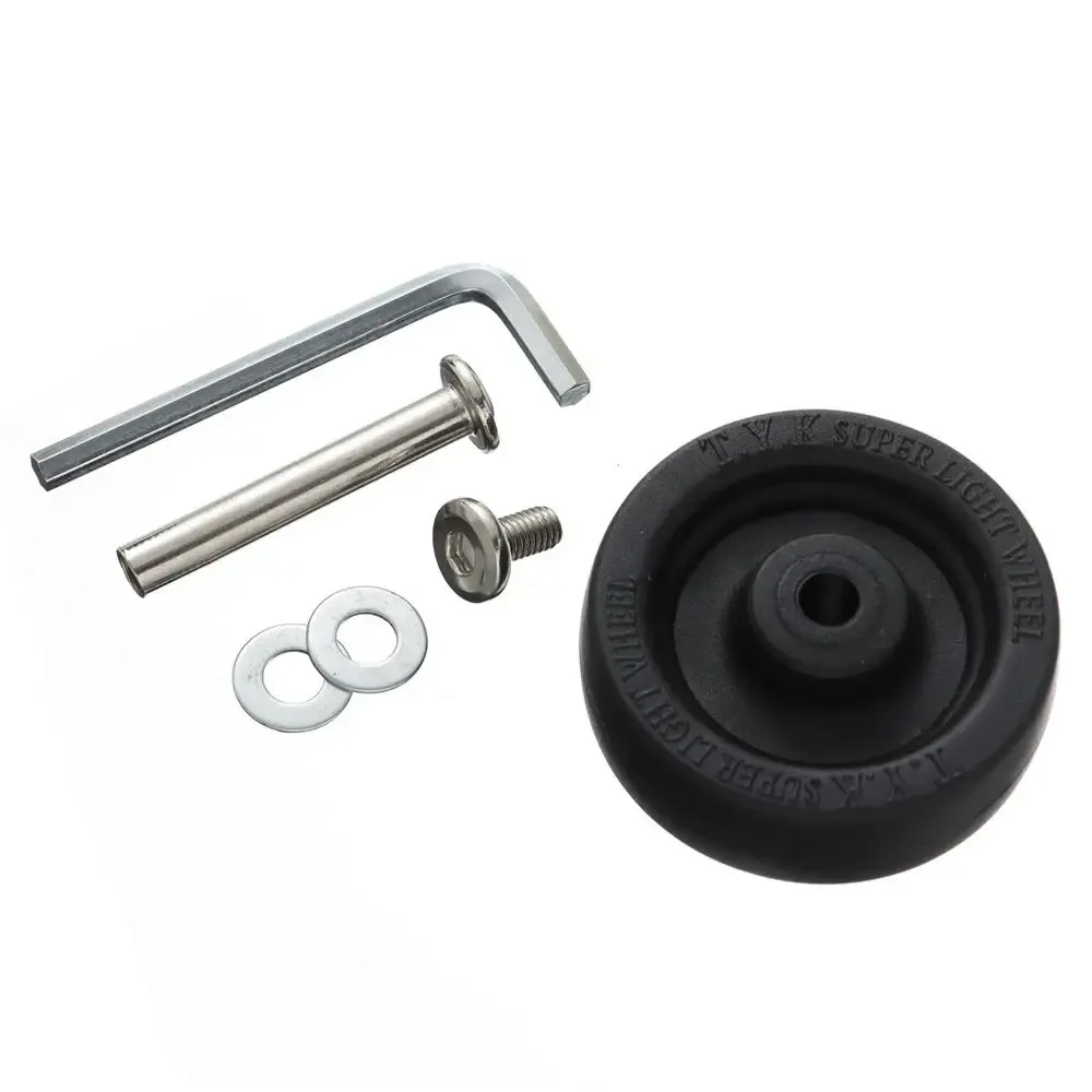 roues de remplacement avec vis pour bagages de voyage, valise, essieux, roulette silays euse 49mm-56mm, outil de réparation diy, 1/2 pièces