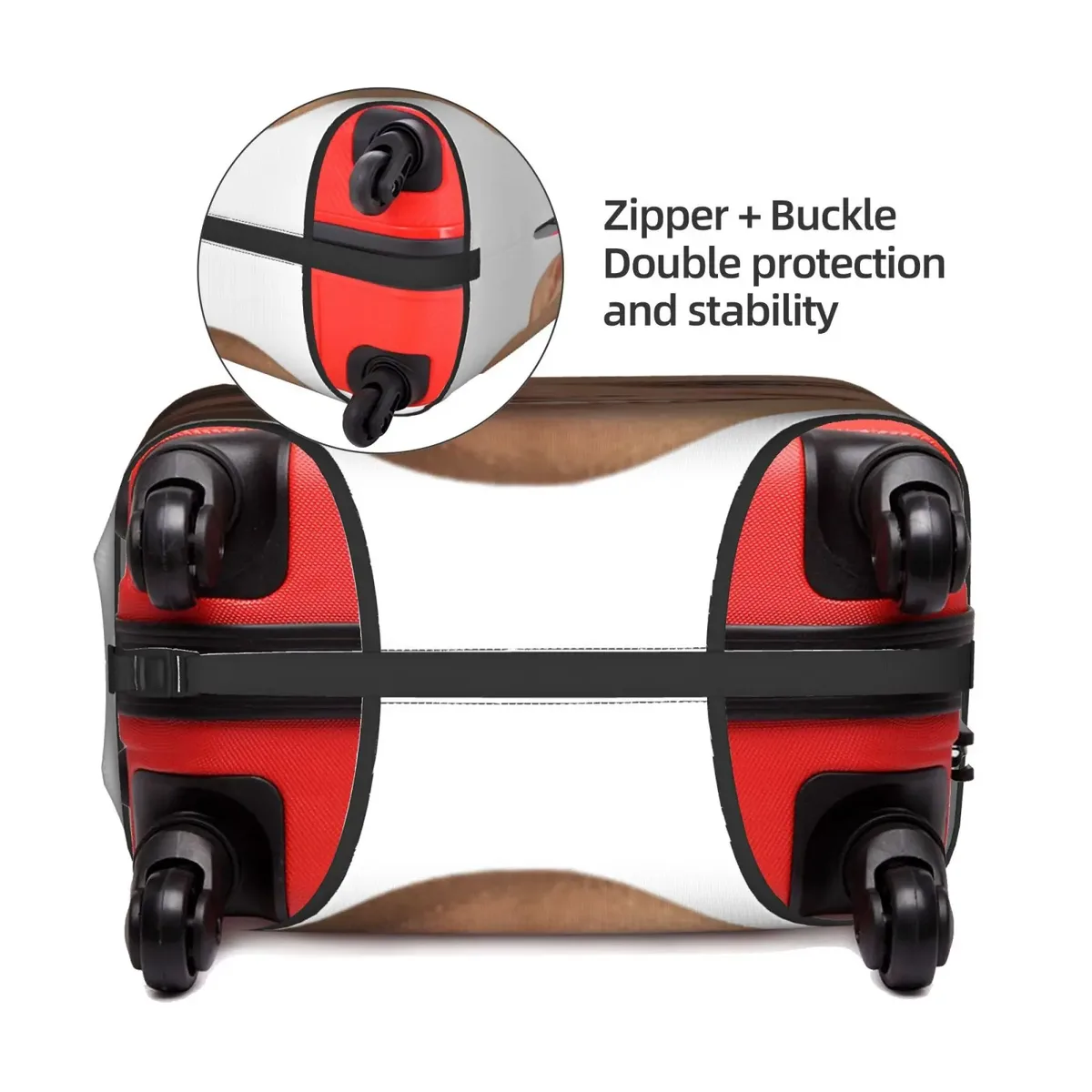 housse de bagage personnalisée avec logo, élastique, votre design ici, housse de protection pour valise de voyage, convient aux valises de 18 à 32 pouces