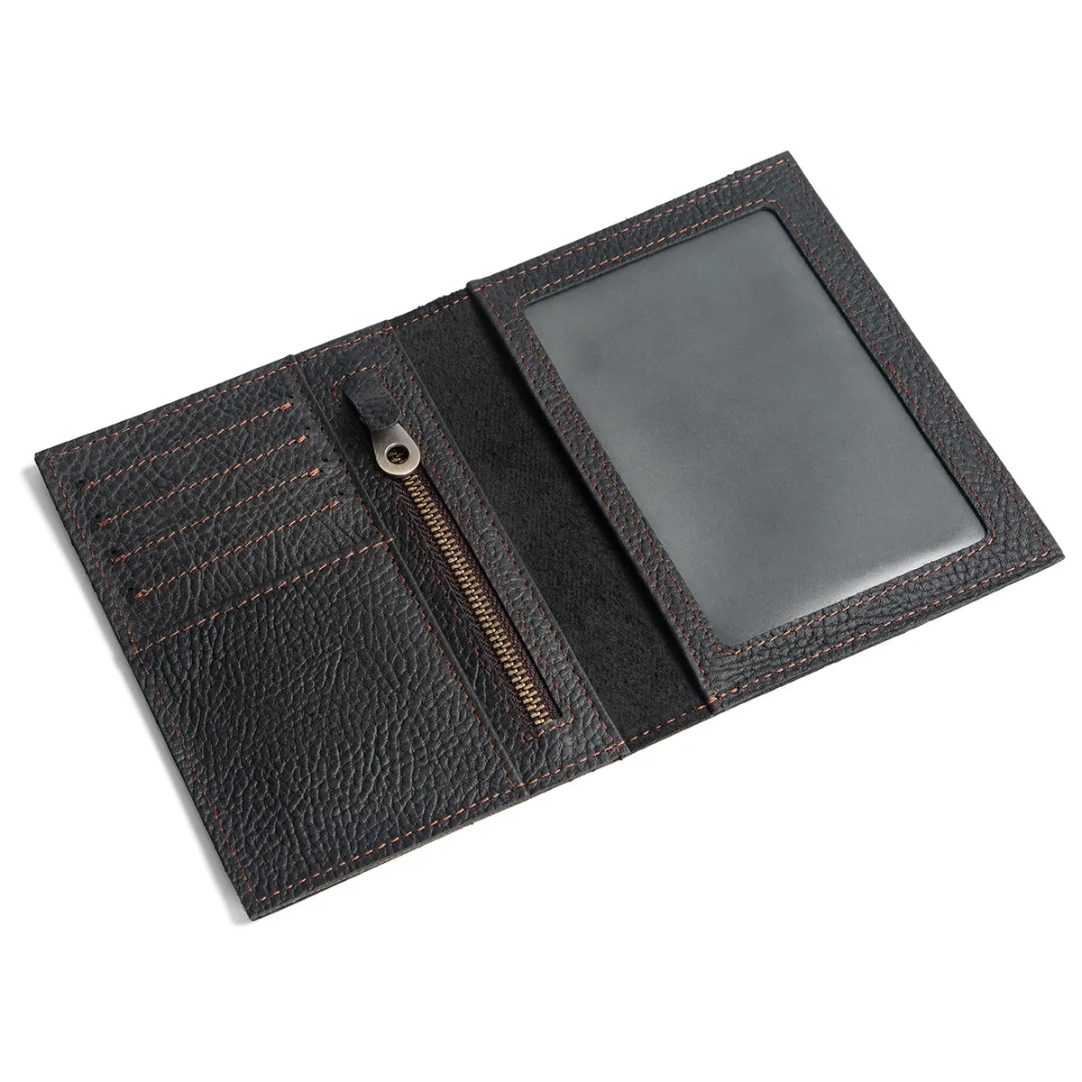 porte-passeport tout-en-un en cuir - portefeuille de voyage avec fermeture éclair et emplacements pour cartes, organiseur de documents durable pour les voyages et les affaires