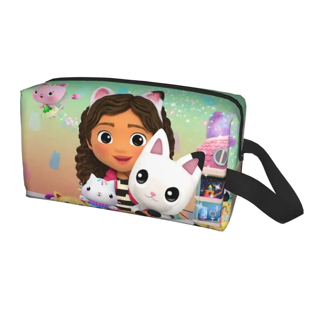 trousse de toilette de voyage pour maison de poupée gabbys, pour gabby cat pandy paws, organisateur de maquillage et de cosmétiques, kit de rangement de beauté dopp