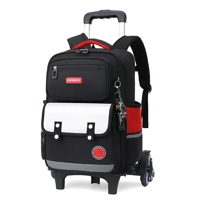 nouveau sac à dos roulant pour garçons sac d'école primaire avec roues mochilas para mujer sac de chariot de voyage 2 et 6 roues sac a dos