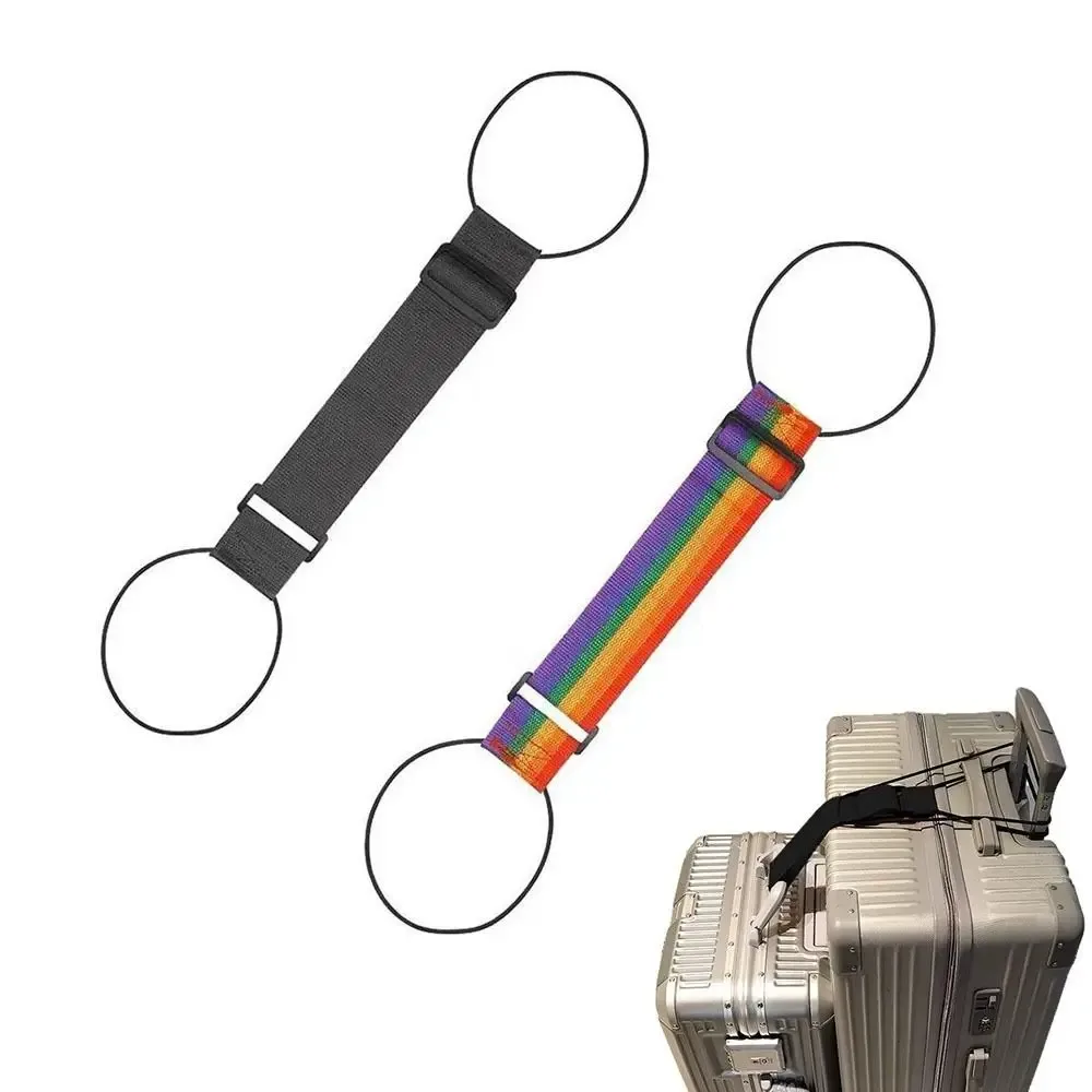 sangle élastique pour bagages polyvalente, 1/2 pièces, sangles de connecteur de bagages réglables portables, sangle fixe pour valise de voyage