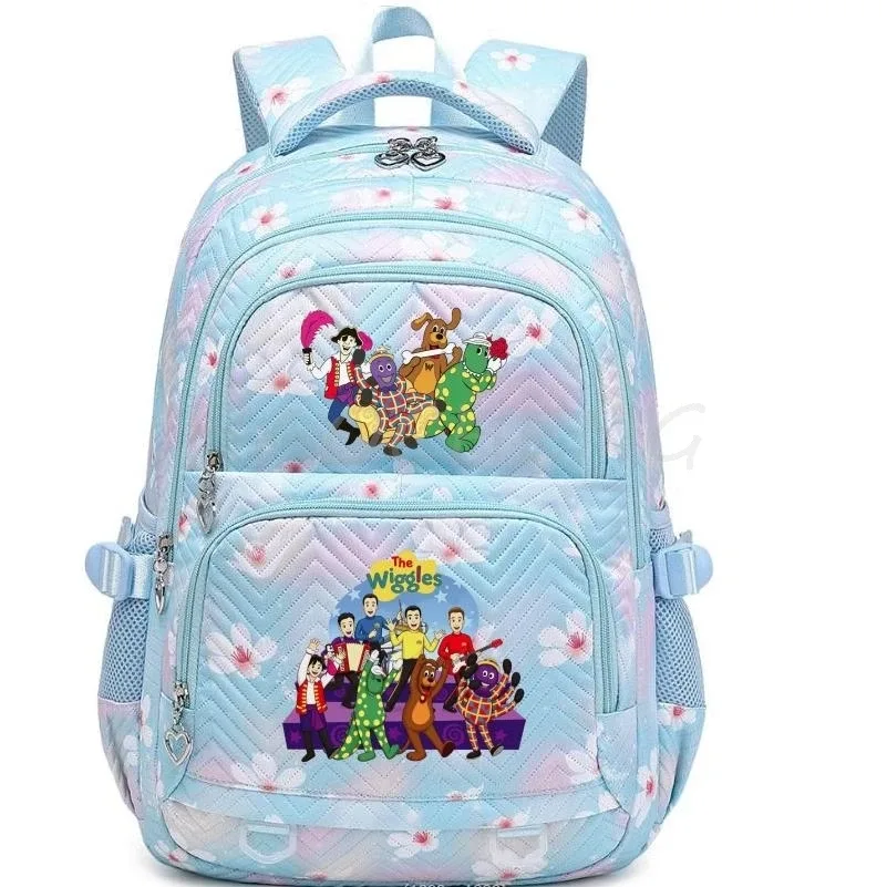 sacs d'école imprimés en 3d the wiggles, sac à dos d'école pour filles et adolescentes, sac à dos de voyage pour étudiants, sac à dos décontracté à la mode pour ordinateur portable