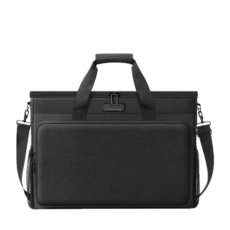 sac à bandoulière pour ordinateur portable grande capacité bubm, sac de rangement pour écran d'ordinateur de bureau, sac de voyage professionnel en polyester, indispensable pour les voyages d'affaires