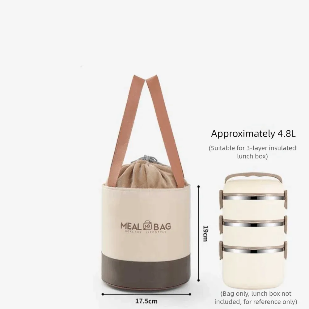 sac de rangement pour boîte à déjeuner en papier d'aluminium, sac d'isolation thermique épais et isolé, sac de glace portable étanche de grande capacité