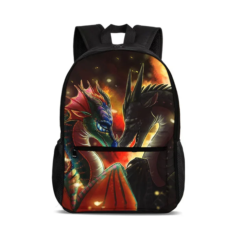 sac à dos pour ordinateur portable wings of fire, grande capacité, imprimé dessin animé, pour garçons et filles de l'école primaire, style polyvalent et tendance