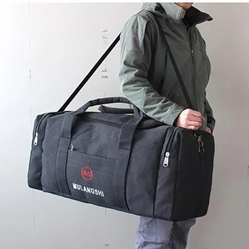 sac de voyage en toile épaisse pour homme, sac à bandoulière surdimensionné, sac à vêtements de travail, sac de déménagement