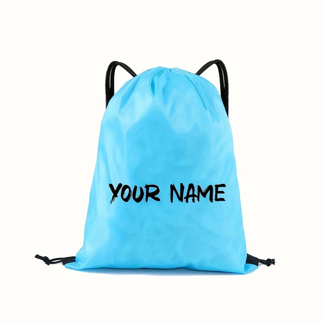 sac à dos à cordon personnalisable - nom/texte personnalisé créatif, sac de rangement à cordon durable, disponible en différentes couleurs