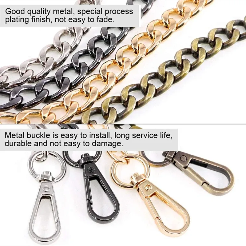 pièces de rechange pour sac en métal tissé à la main, accessoires pour sac à main initié, poignées d'outils faites à la main bricolage, sangles amovibles, cadeau, 120 cm, 40cm