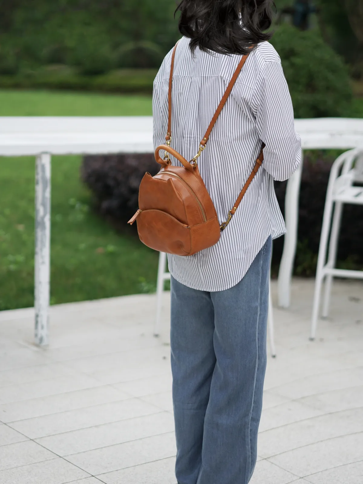 mode luxe tanné végétal peau de vache femmes mignon petit sac à dos week-end fête voyage à la main en cuir véritable cartables