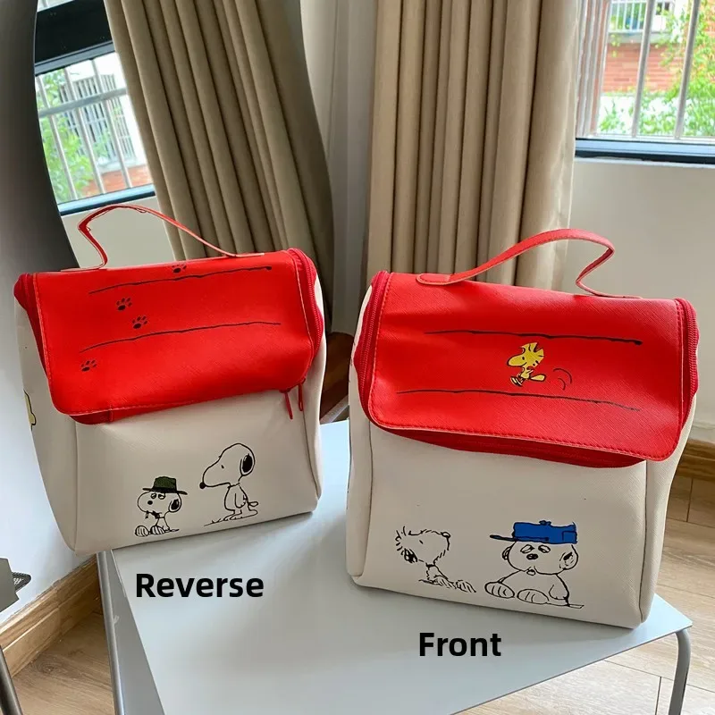 nouvelle trousse de toilette femme grande capacité imperméable style maison snoopy dessin animé tendance