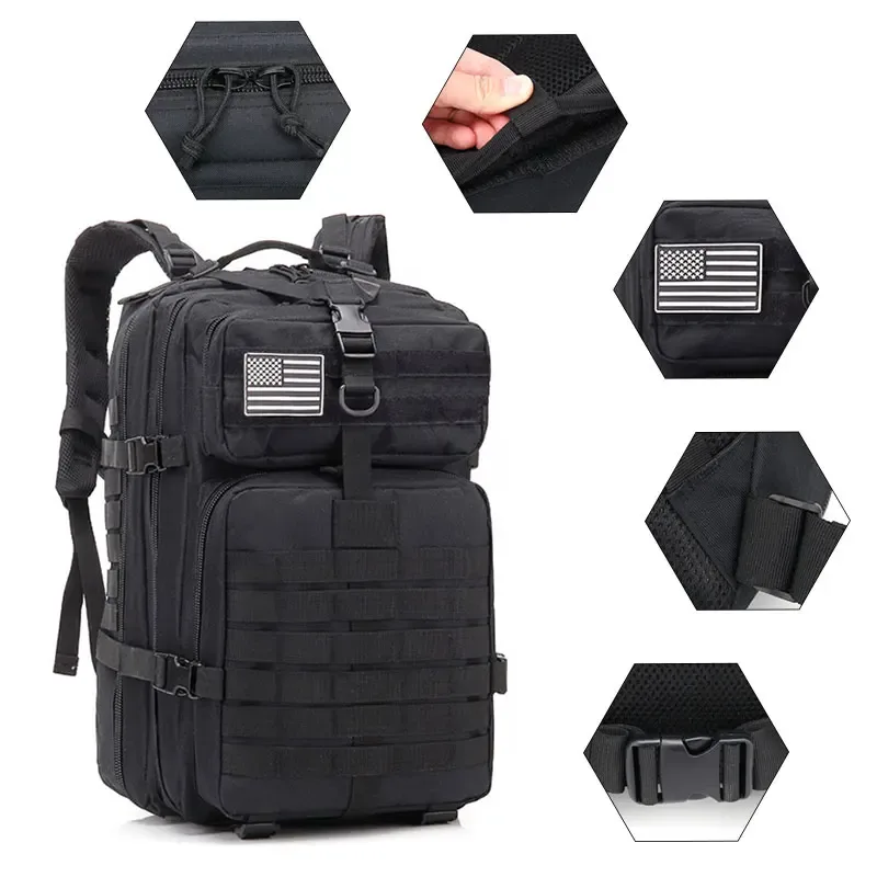 30/45l homme sacs à dos tactiques hkingtravel sacs survie en plein air 3p sac d'assaut edc molle pack pour trekking sac de chasse